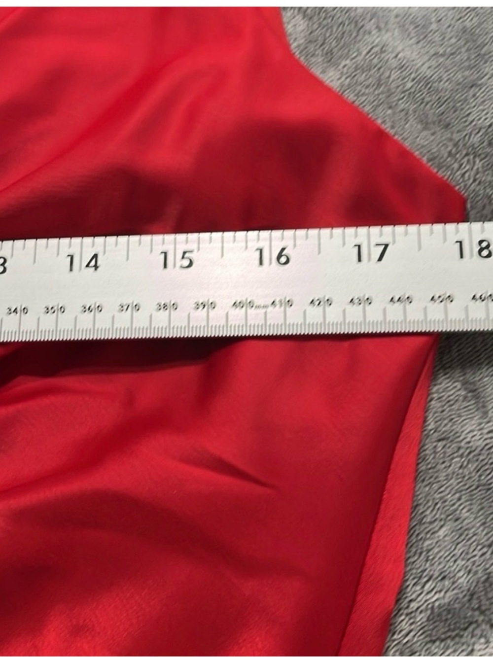 Maggy London Ruched Satin Midi Dress Women’s Size 10 Red Sleeveless NWT v neck - Picture 9 of 10